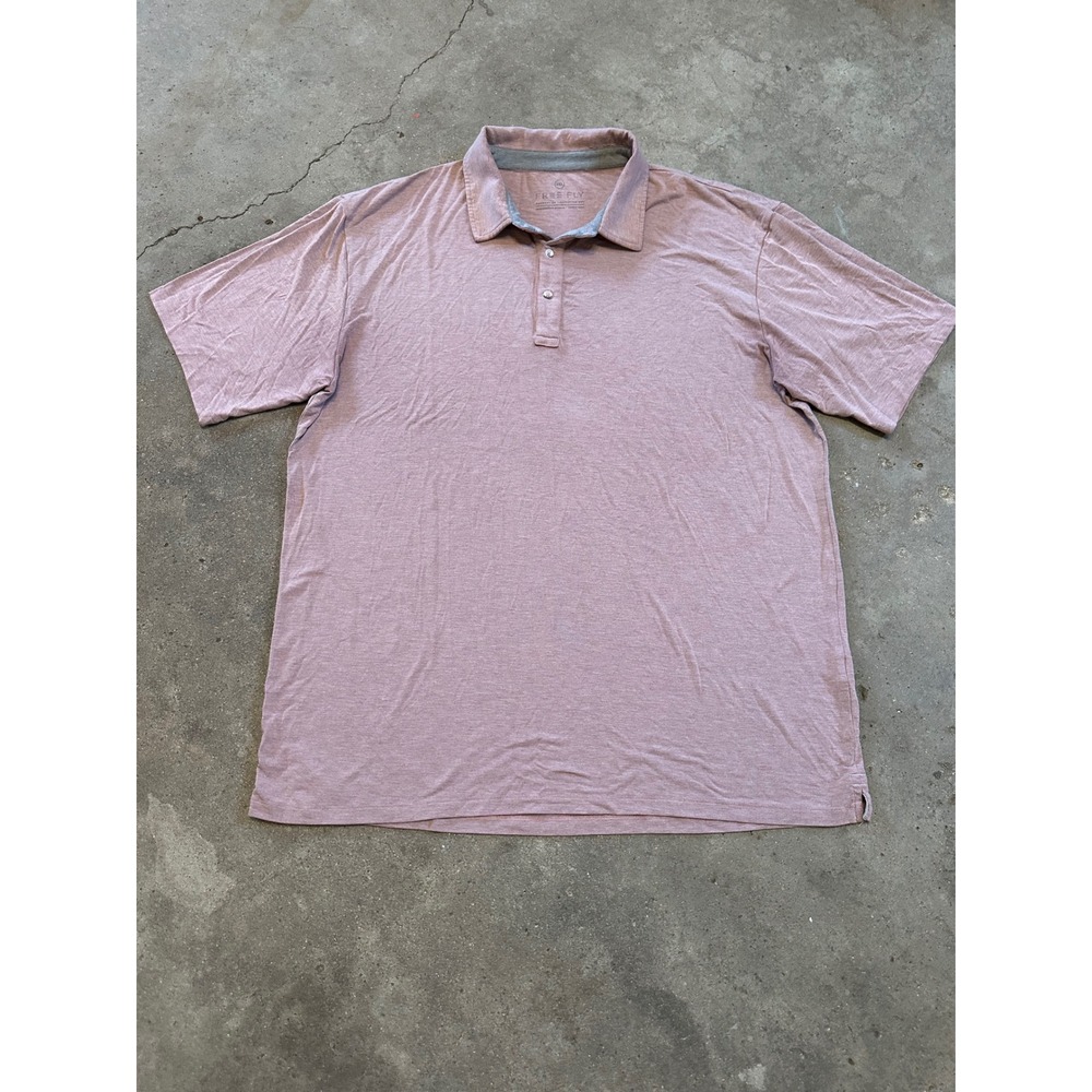 Free Fly Polo Shirt Mens 3XL Mauve Pink Bamboo Performance Short Sleeve FF071819